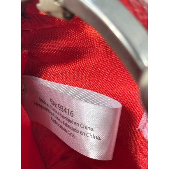 Our Generation Red Sequin Heart Shaped Evening Clutch Purse Bag Chain Strap - Picture 6 of 9